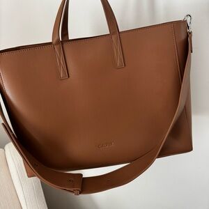 CALPAK Haven 16" Laptop Tote Bag in Toffee